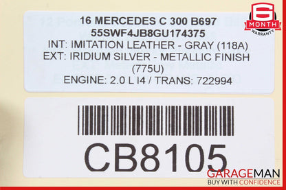 15-20 Mercedes W205 C300 Head Light Headlight Control Switch Trim Assy Black