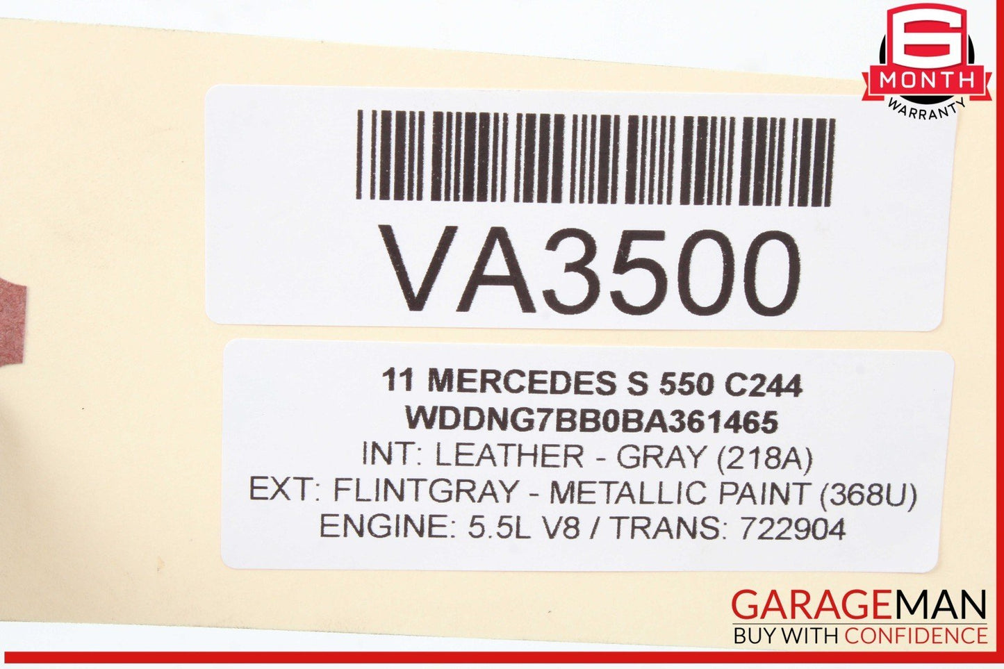 07-11 Mercedes W221 S550 CL550 AC A/C Air Conditioning Line Hose 2218306316 OEM