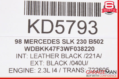 97-00 Mercedes R170 SLK230 Right Passenger Side Exterior Door Handle Black OEM