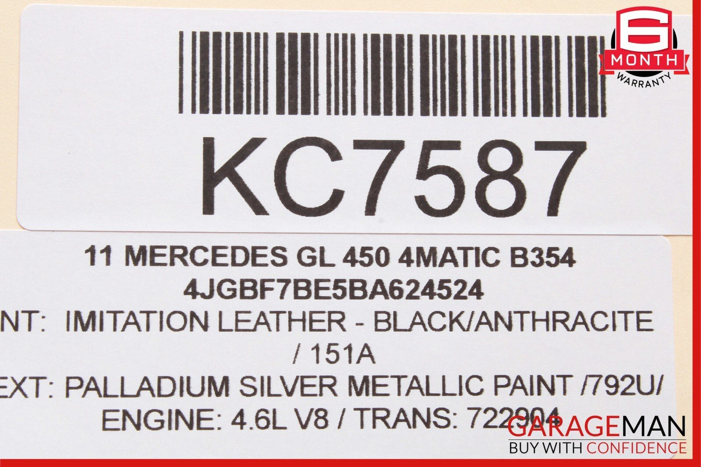 07-12 Mercedes X164 GL450 GL350 Third Seat Row Power Folding Control Module OEM