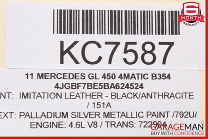 07-12 Mercedes X164 GL450 GL350 Third Seat Row Power Folding Control Module OEM
