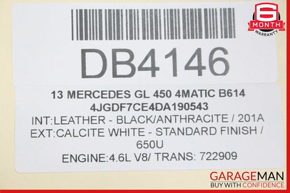 13-19 Mercedes X166 GL450 GLS550 Baggage Luggage Roof Rack Rail Crossbar OEM