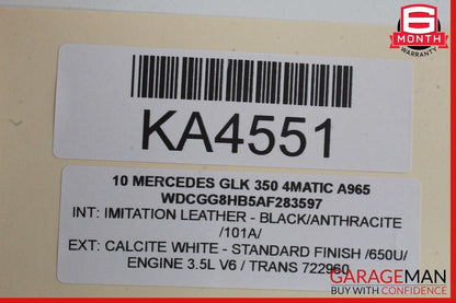 10-15 Mercedes X204 GLK350 4MATIC Rear Overhead Dome Light Lamp Reading Map OEM