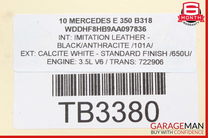 10-16 Mercedes W212 E350 Front Windshield Window Linkage Wiper Motor Assembly