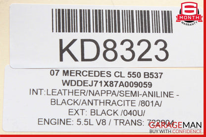 07-14 Mercedes W216 CL550 Seat Headrest Head Rest Front Left Or Right Black OEM