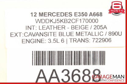 08-18 Mercedes C250 SLK350 E350 Front Right Passenger Side Door Control Module