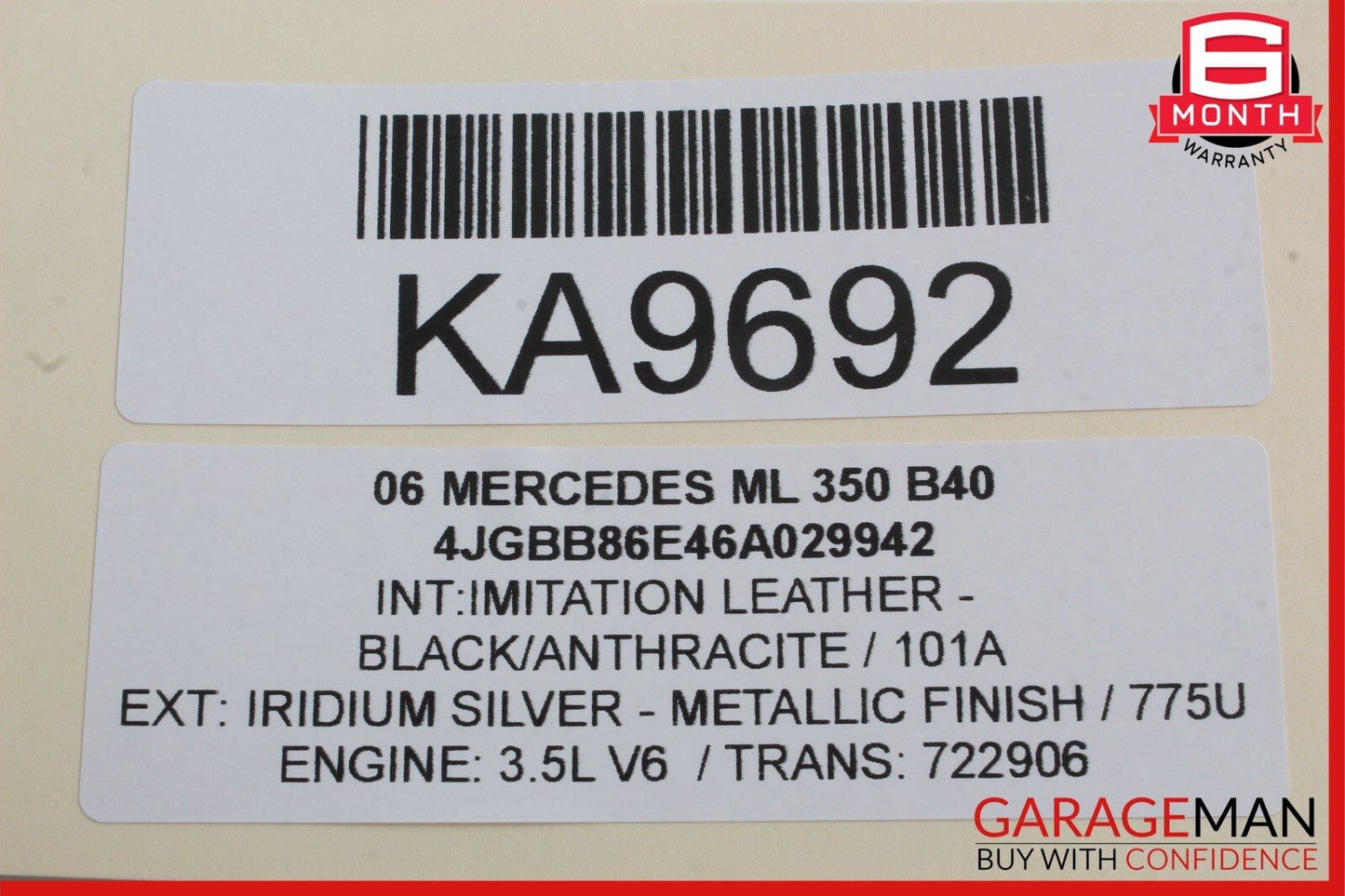 06-13 Mercedes ML350 GL450 R320 Front Right Door Window Regulator Motor Unit