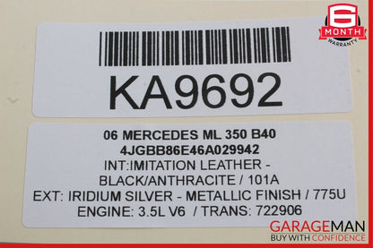 06-13 Mercedes ML350 GL450 R320 Front Right Door Window Regulator Motor Unit