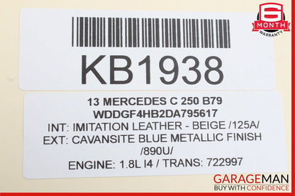 12-14 Mercedes W204 C250 C180 C350 Speedometer Odometer Instrument Cluster Gauge