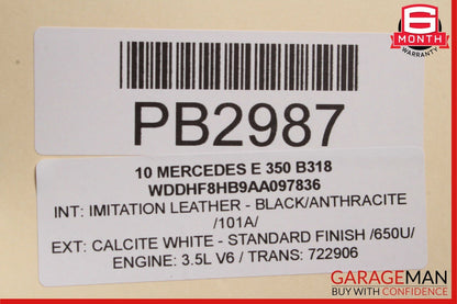 10-13 Mercedes W212 E550 E400 Rear Left Interior Door Trim Panel Assy Black