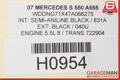 07-13 Mercedes W221 S63 AMG Rear Right Exterior Door Handle Keyless Go Black OEM