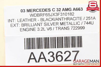 02-04 Mercedes W203 SLK32 C32 AMG Engine Smog Air Pump Check Valve Left OEM