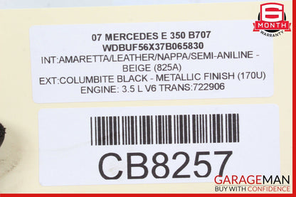 05-12 Mercedes W211 E350 R350 Left Side Engine Camshaft Cam Shaft Exhaust OEM