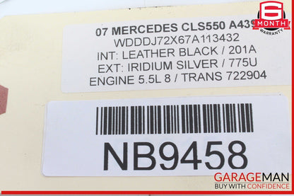 06-08 Mercedes W219 CLS550 CLS63 AMG Front Left Side Mirror Door Rear View OEM