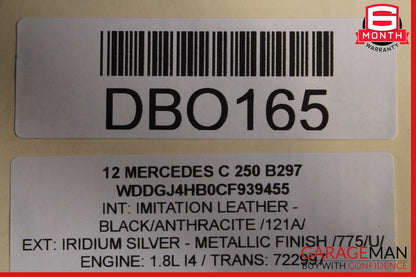 12-14 Mercedes W204 C350 Coupe AMG Sport Left Driver Rocker Panel Side Skirt OEM