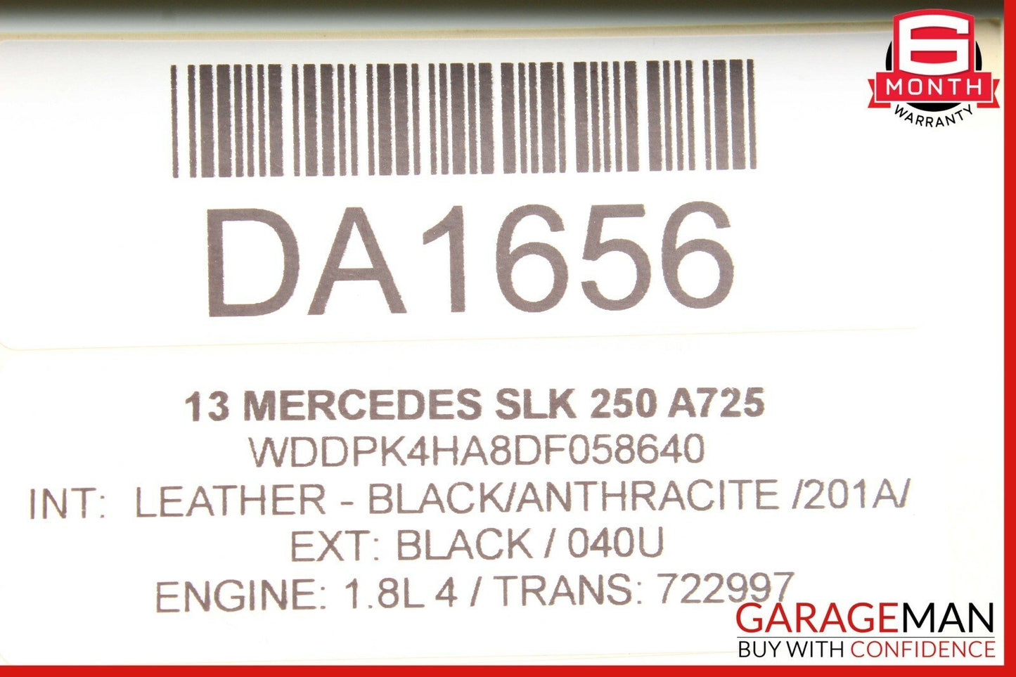 12-14 Mercedes R172 SLK250 Front Left Keyless Go Door Handle w/ Latch Actuator