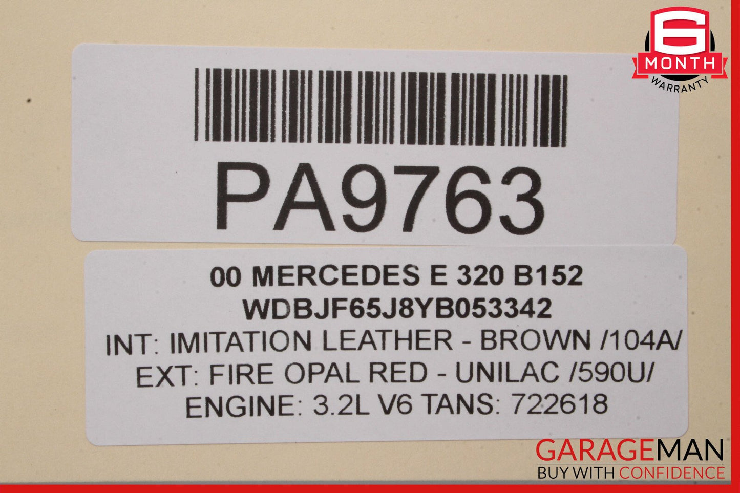 Mercedes R170 SLK320 E320 C320 Engine Motor Block Assembly V6 M112 RWD 131k