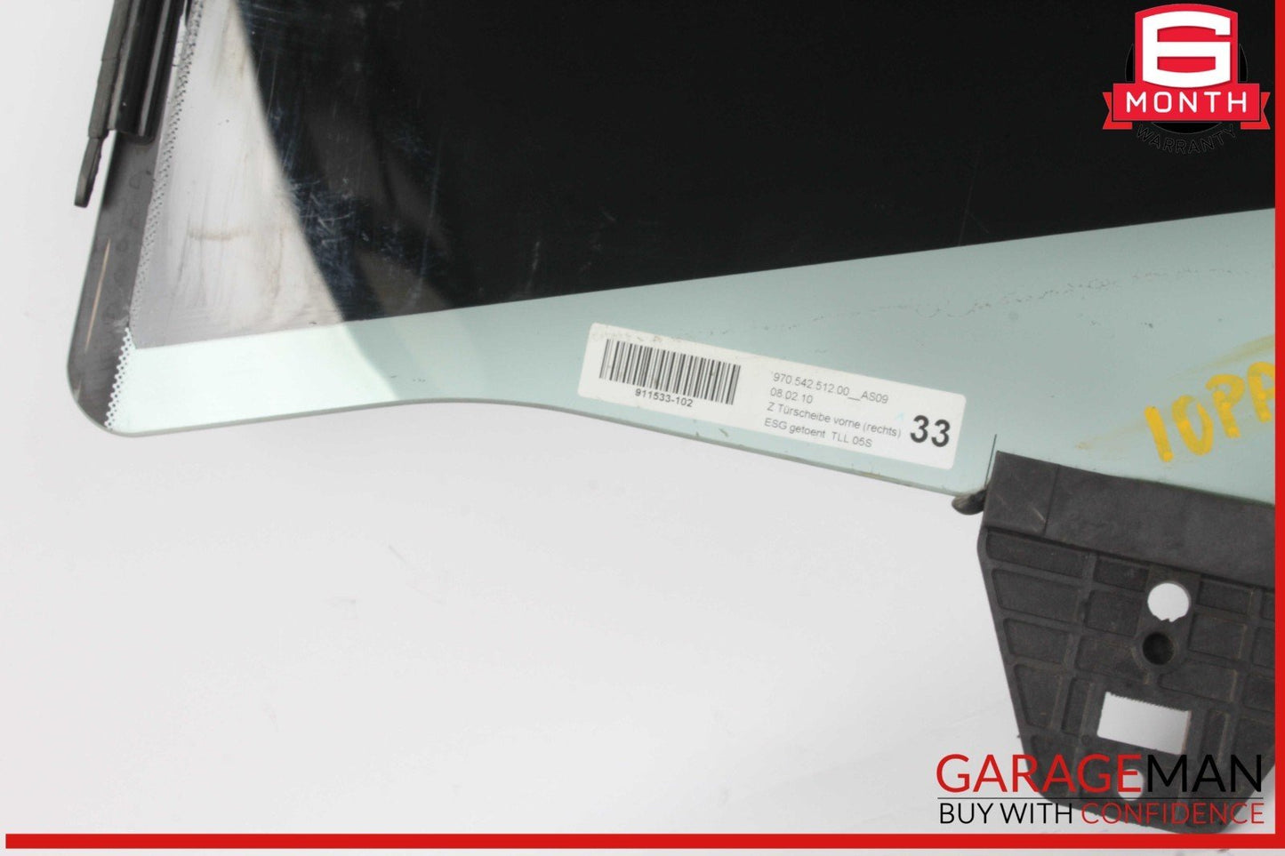 10-16 Porsche Panamera 970 Front Right Passenger Side Door Window Glass OEM