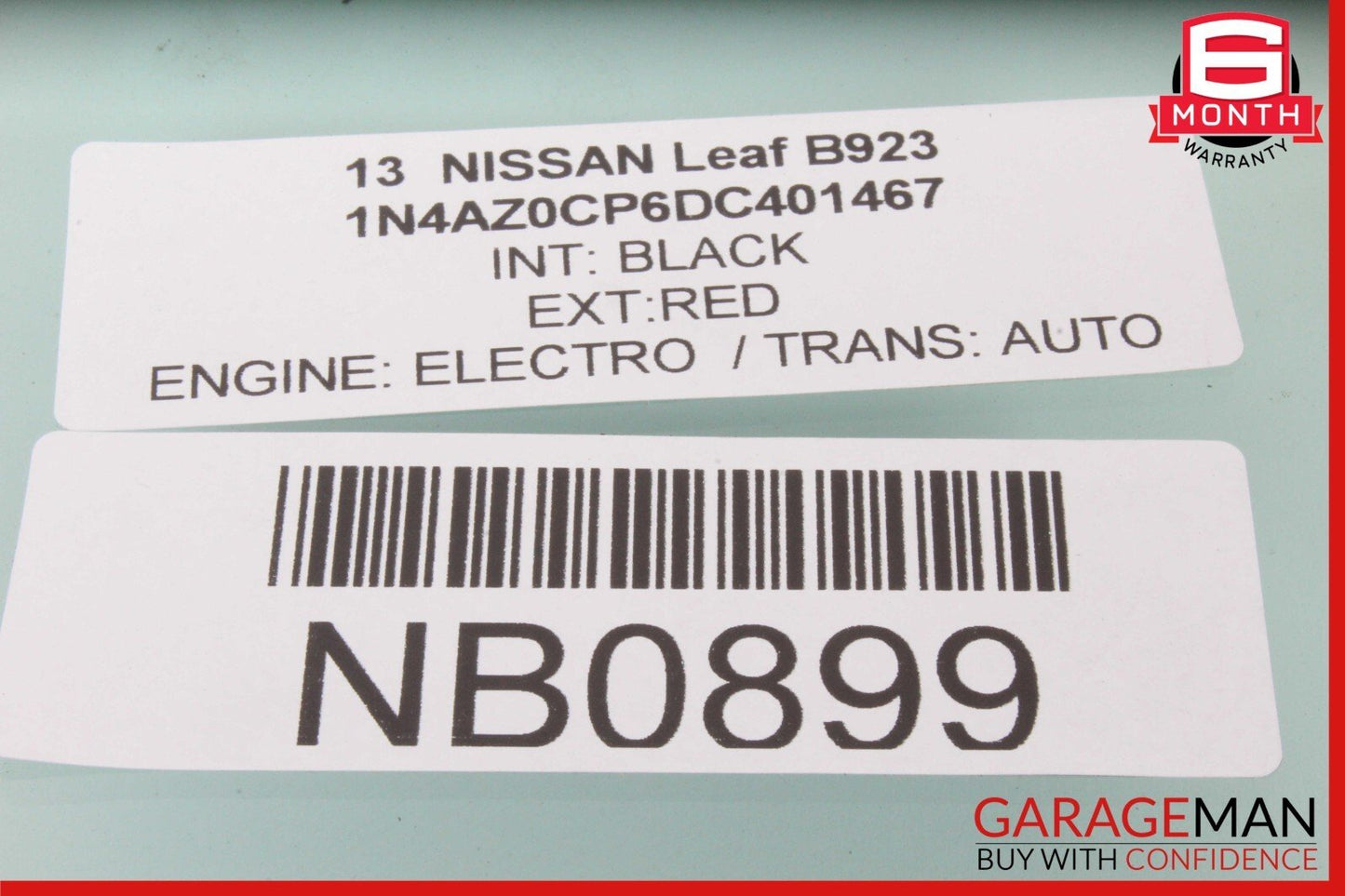 13-24 Nissan Leaf Rear Right Passenger Side Door Window Glass OEM 823003NF1A