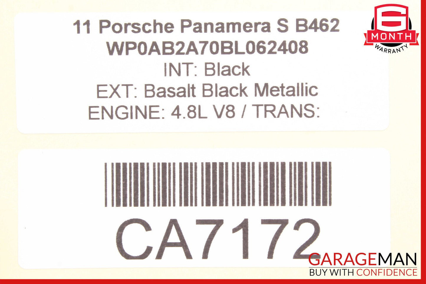 10-16 Porsche Panamera 970 Engine Trim Cover Panel 7PP130114 OEM