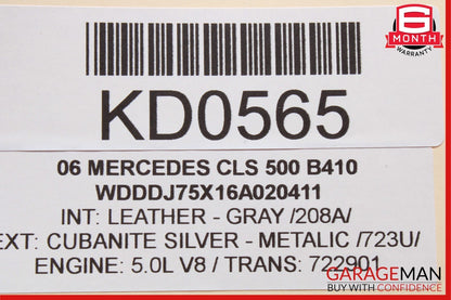 06-11 Mercedes W219 CLS500 CLS550 Rear Left Side Door Control Module Unit OEM