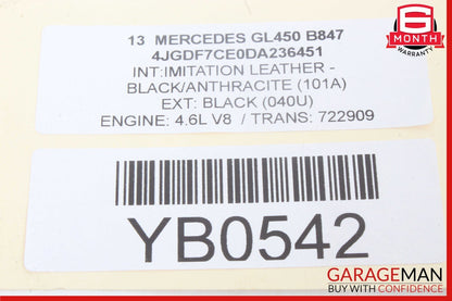 12-15 Mercedes X166 GL450 ML350 G550 Driver Steering Wheel Airbag Anthracite OEM