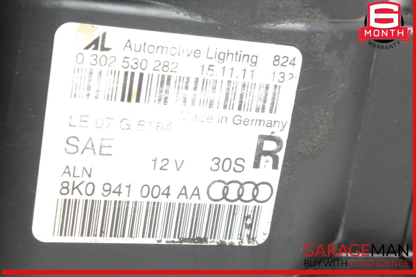 09-12 Audi S4 Front Right Passenger Side Head Light Headlight Xenon Lamp OEM