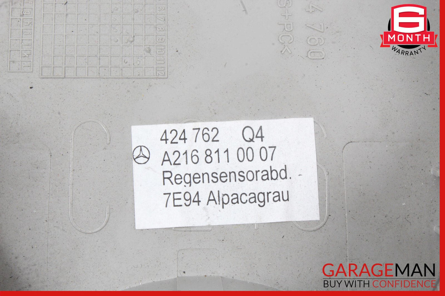 07-10 Mercedes W216 CL550 Interior Rear View Mirror Gray 2168110007 OEM