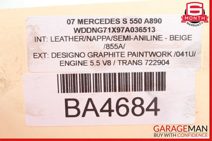 07-09 Mercedes W221 S550 CL550 Front Right & Left Brake Caliper Calipers Set RWD