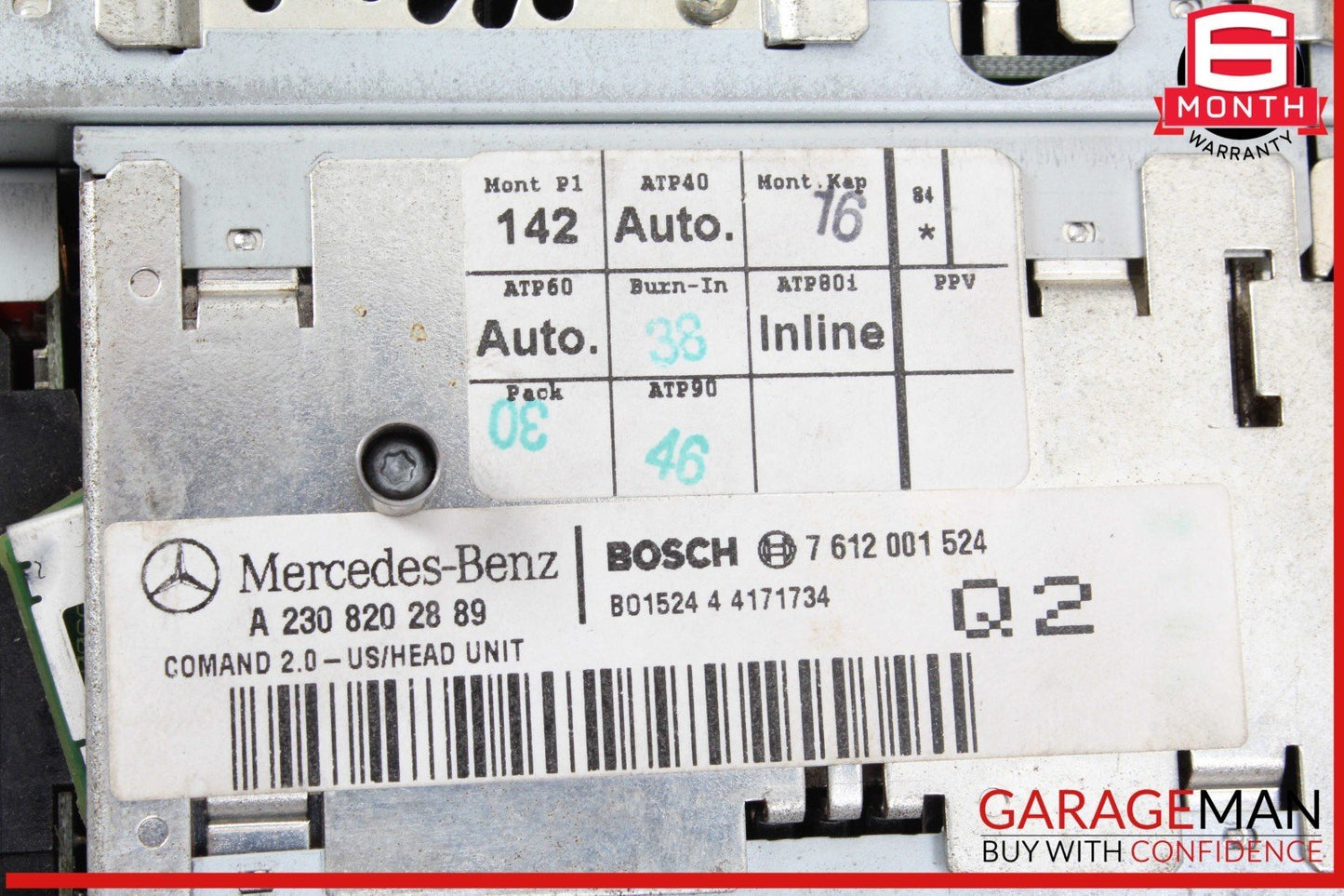 03-04 Mercedes R230 SL500 SL55 AMG Head Unit Radio Command Navigation Module OEM