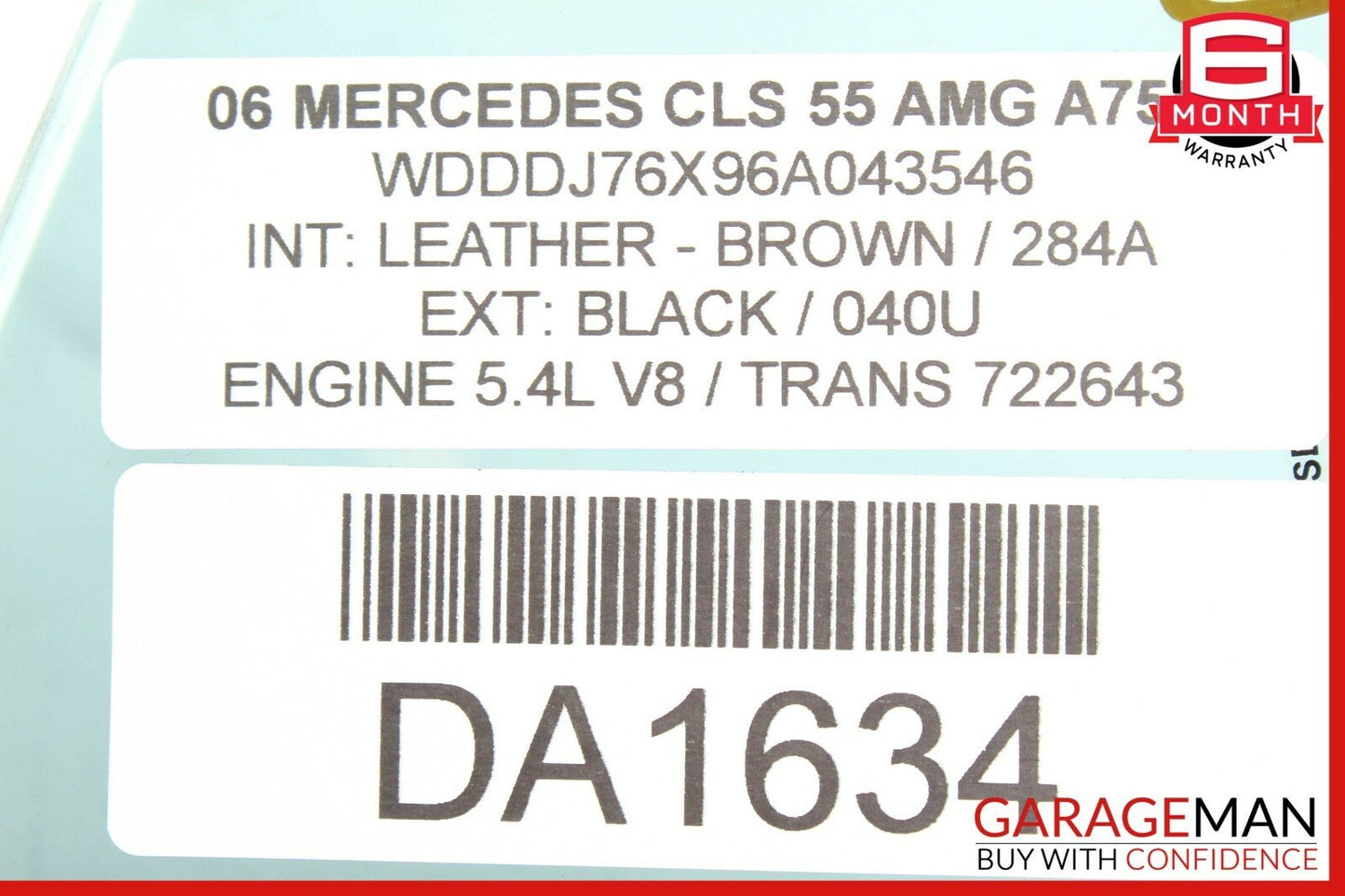 06-11 Mercedes W219 CLS500 CLS55 Quarter Window Glass Rear Left Driver Side OEM