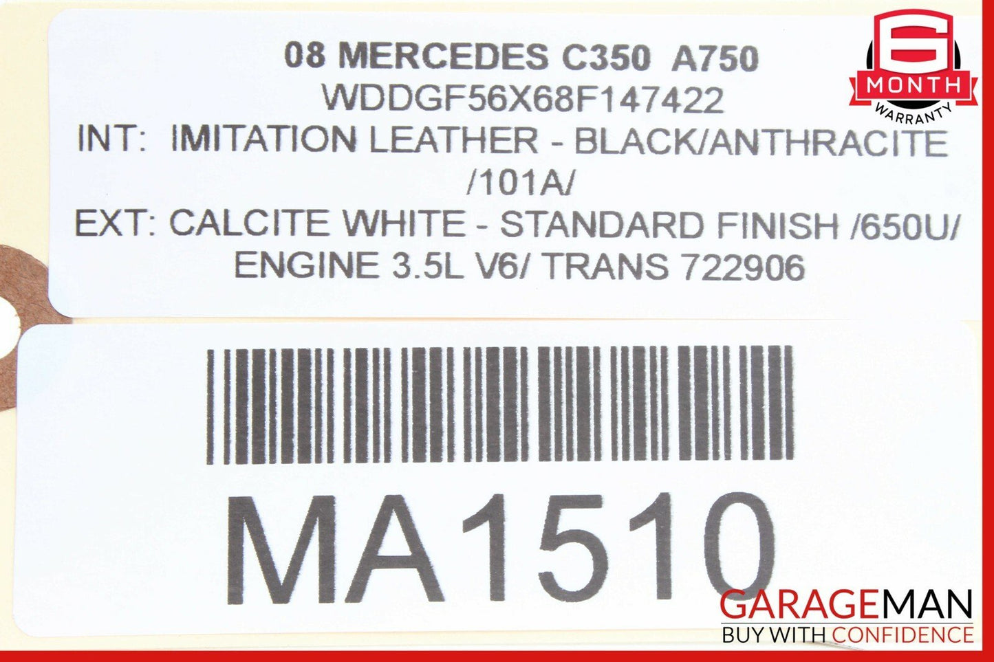 08-14 Mercedes W204 C350 C63 AMG Rear Right Side Exterior Door Handle Silver OEM