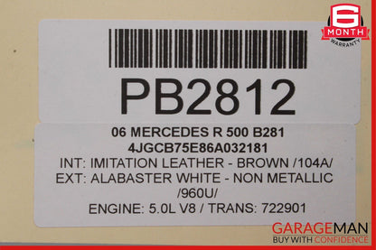 06-10 Mercedes W251 R320 R500 Front Bumper Reinforcement Impact Crash Bar Rebar