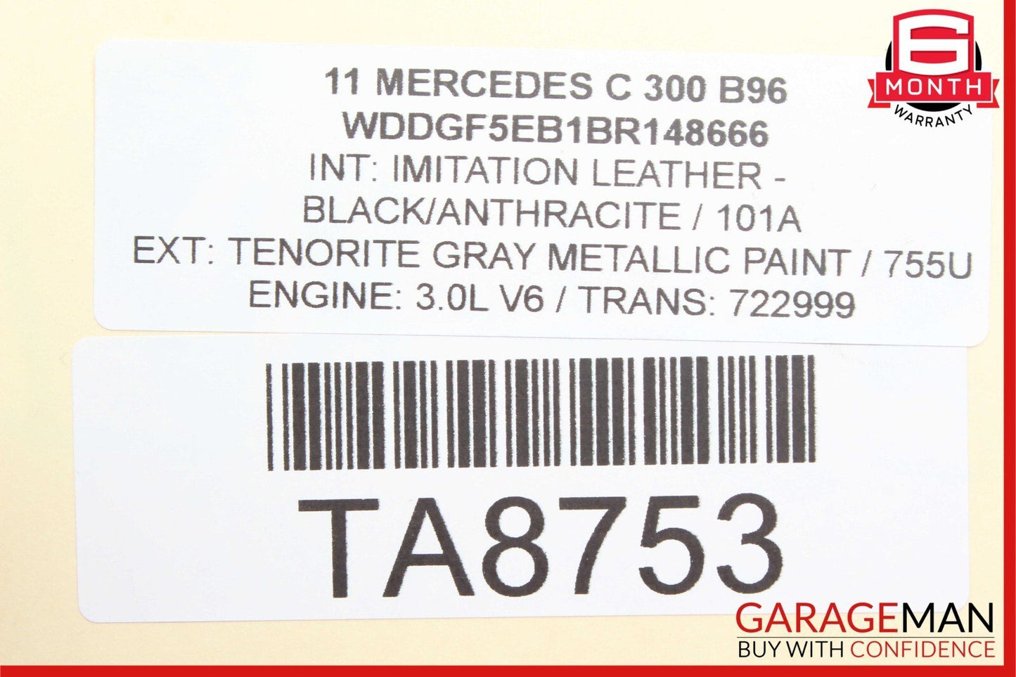 06-11 Mercedes C300 CLK350 Right Side Engine Motor Cylinder Head Valve Cover OEM