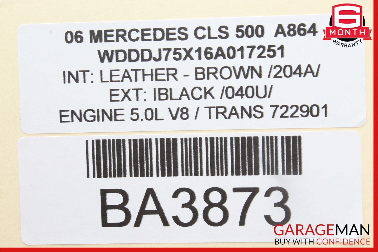 06-11 Mercedes W219 CLS500 Rear Right Door Lock Latch Actuator 2197300435 OEM