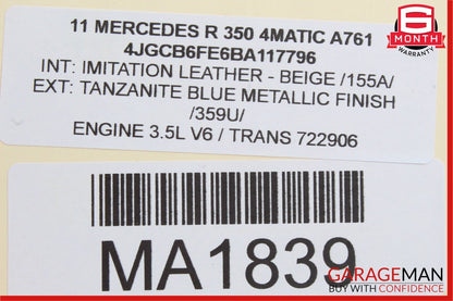 03-12 Mercedes W251 R350 E350 Seat Control Module Front Left 2118704785 OEM