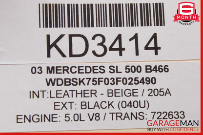 03-08 Mercedes R230 SL500 SL55 AMG Bose Left Driver Side Door Audio Speaker OEM