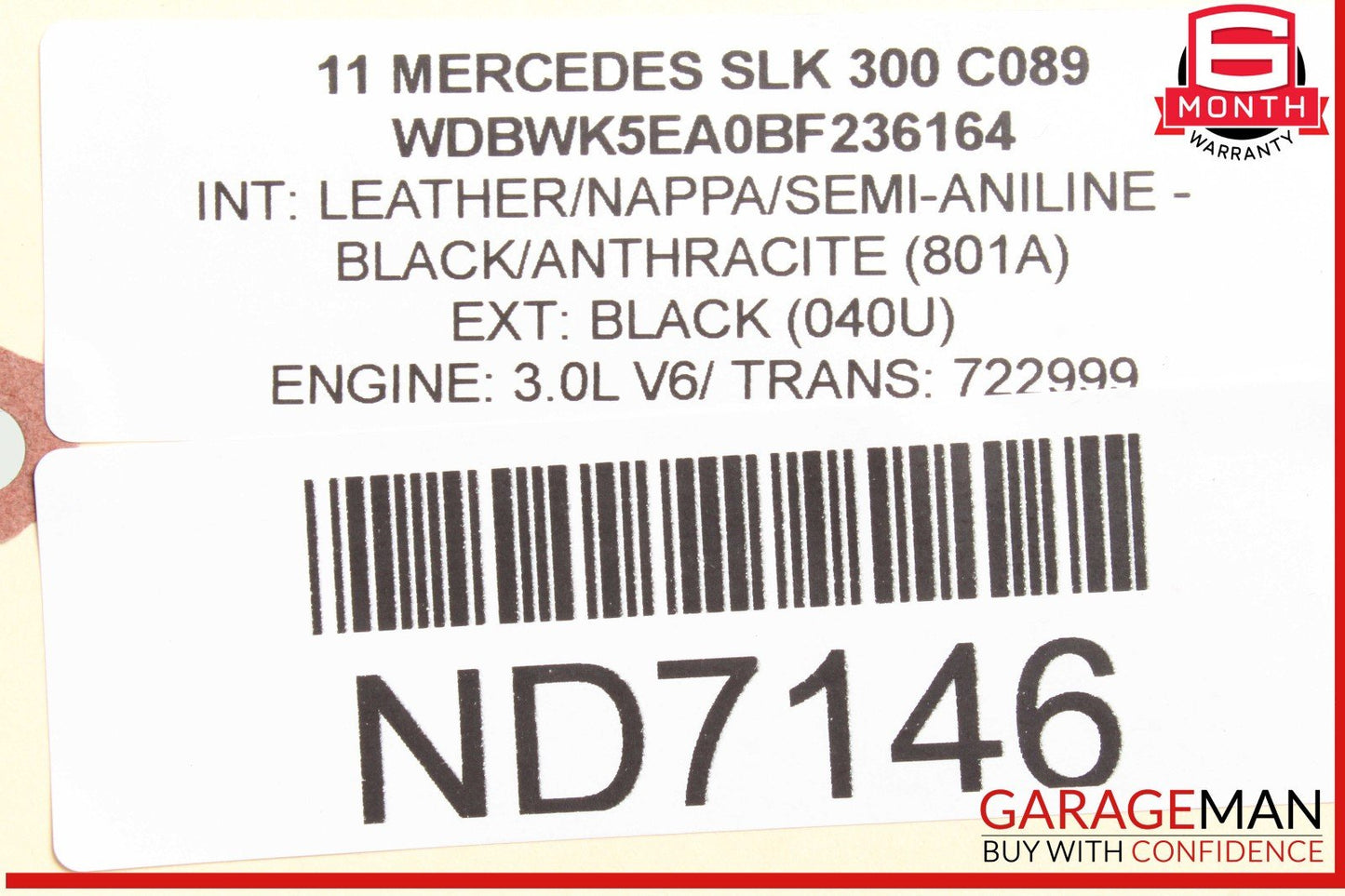 03-11 Mercedes R171 SLK300 Rear Differential Diff Axle Carrier 3.27 OEM