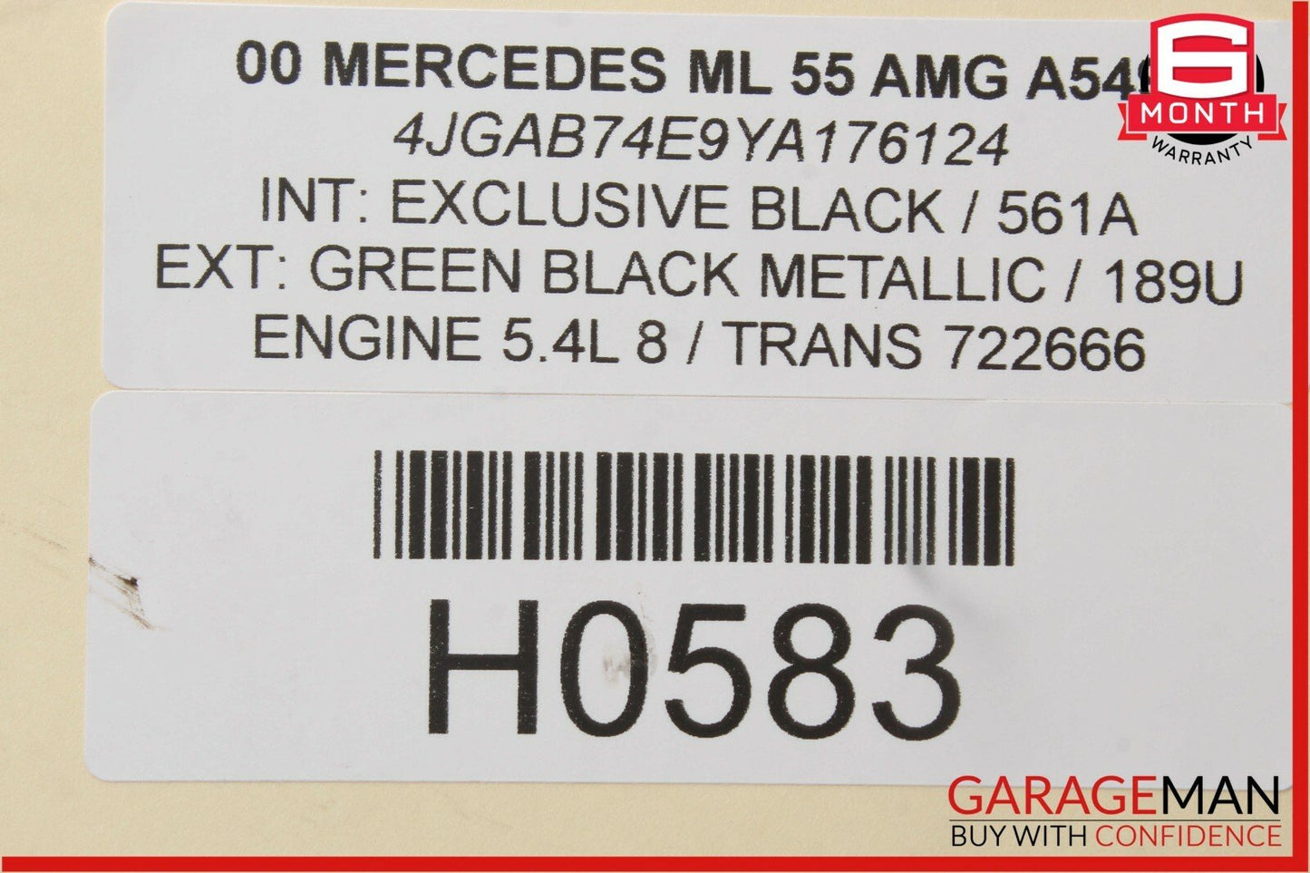 98-05 Mercedes W163 ML350 ML55 AMG Rear Left Driver Side Lower Control Arm