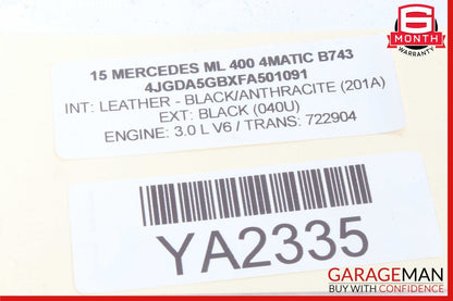 12-19 Mercedes W166 ML400 GLE350 Rear Right Passenger Side Lower Control Arm OEM
