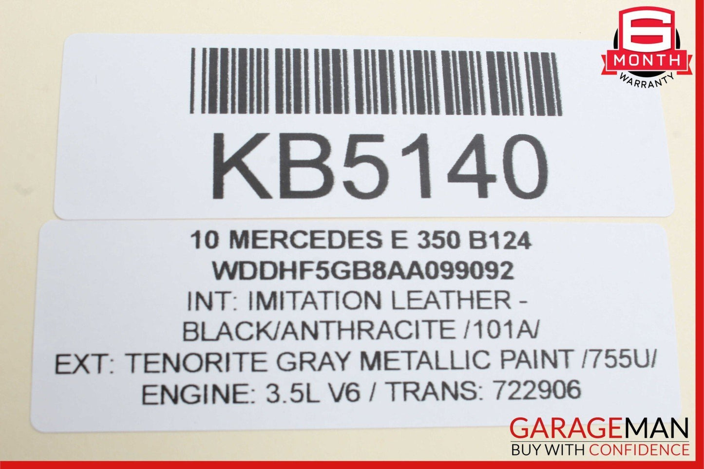 10-13 Mercedes W212 E500 E350 Front or Rear Right Exterior Door Handle Gray