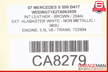 07-11 Mercedes W219 CLS550 CLS63 E550 Power Brake Master Cylinder Pump OEM
