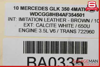 09-15 Mercedes X204 GLK350 Rear Left / Right Side Upper Rearward Control Arm