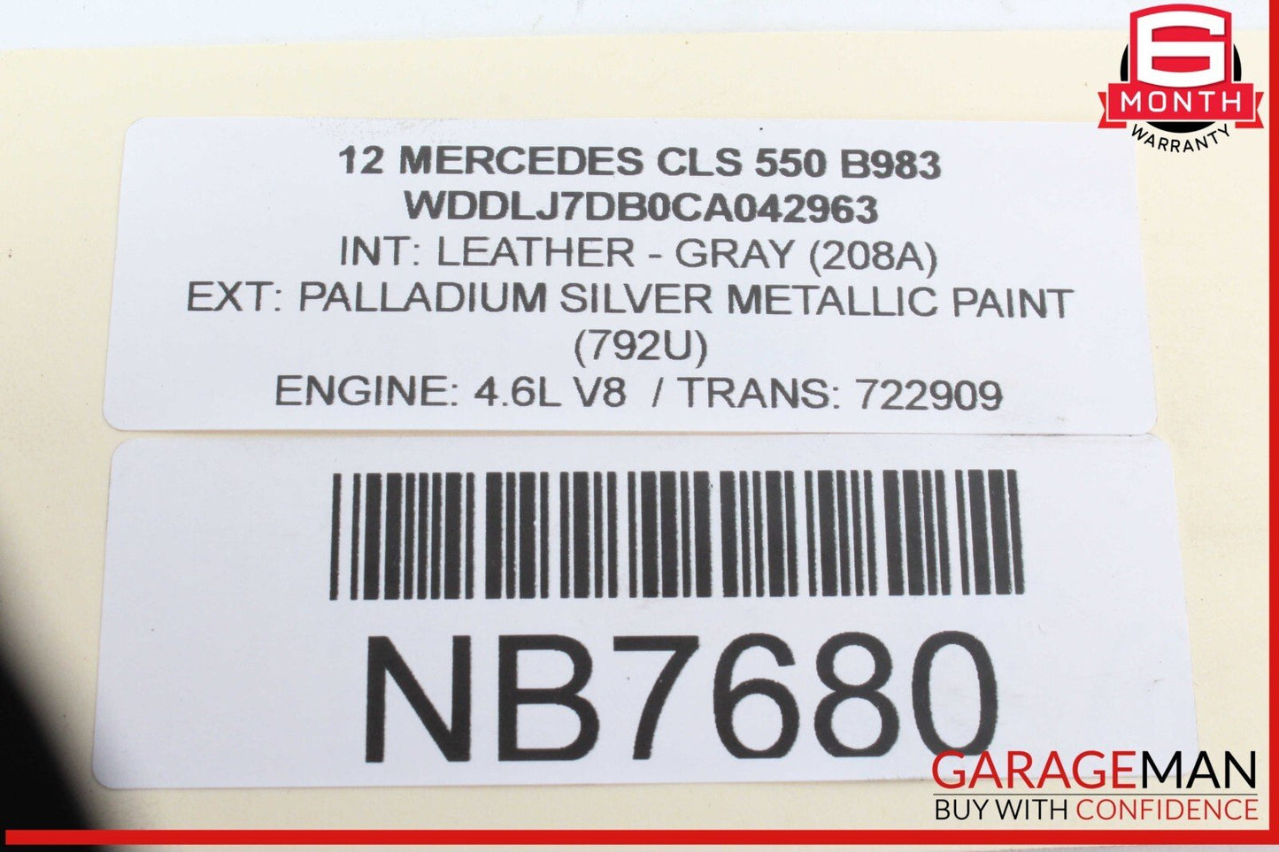 12-18 Mercedes W218 CLS550 4.6L Right Exhaust Pipe Adapter 2781400808 OEM