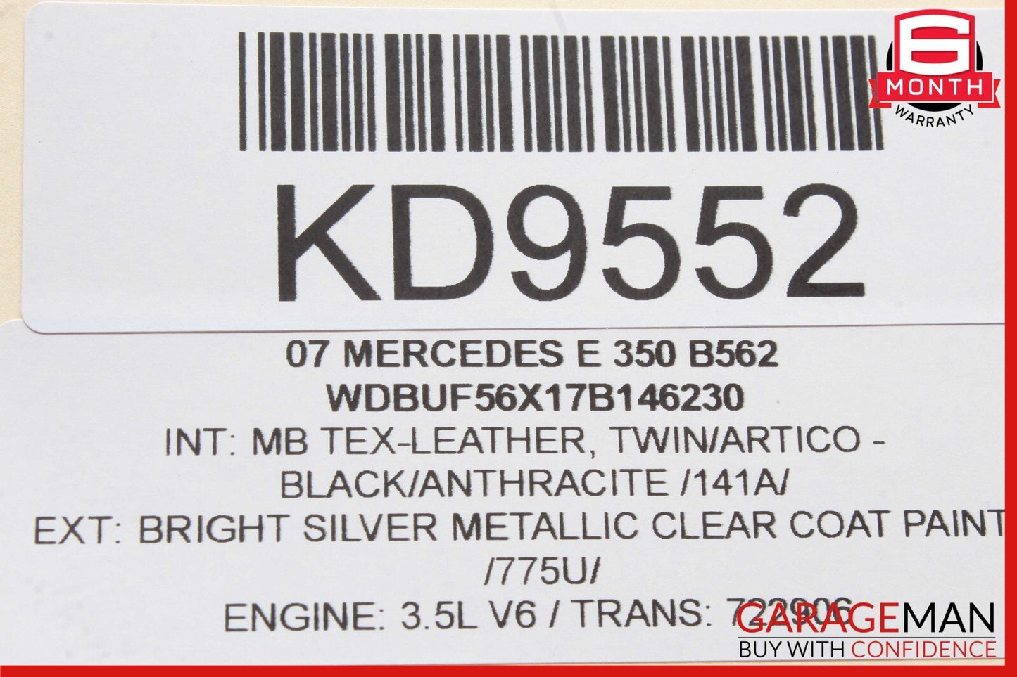 05-13 Mercedes W211 E350 ML350 SLK350 Front Left Side Foglight Fog Light Lamp