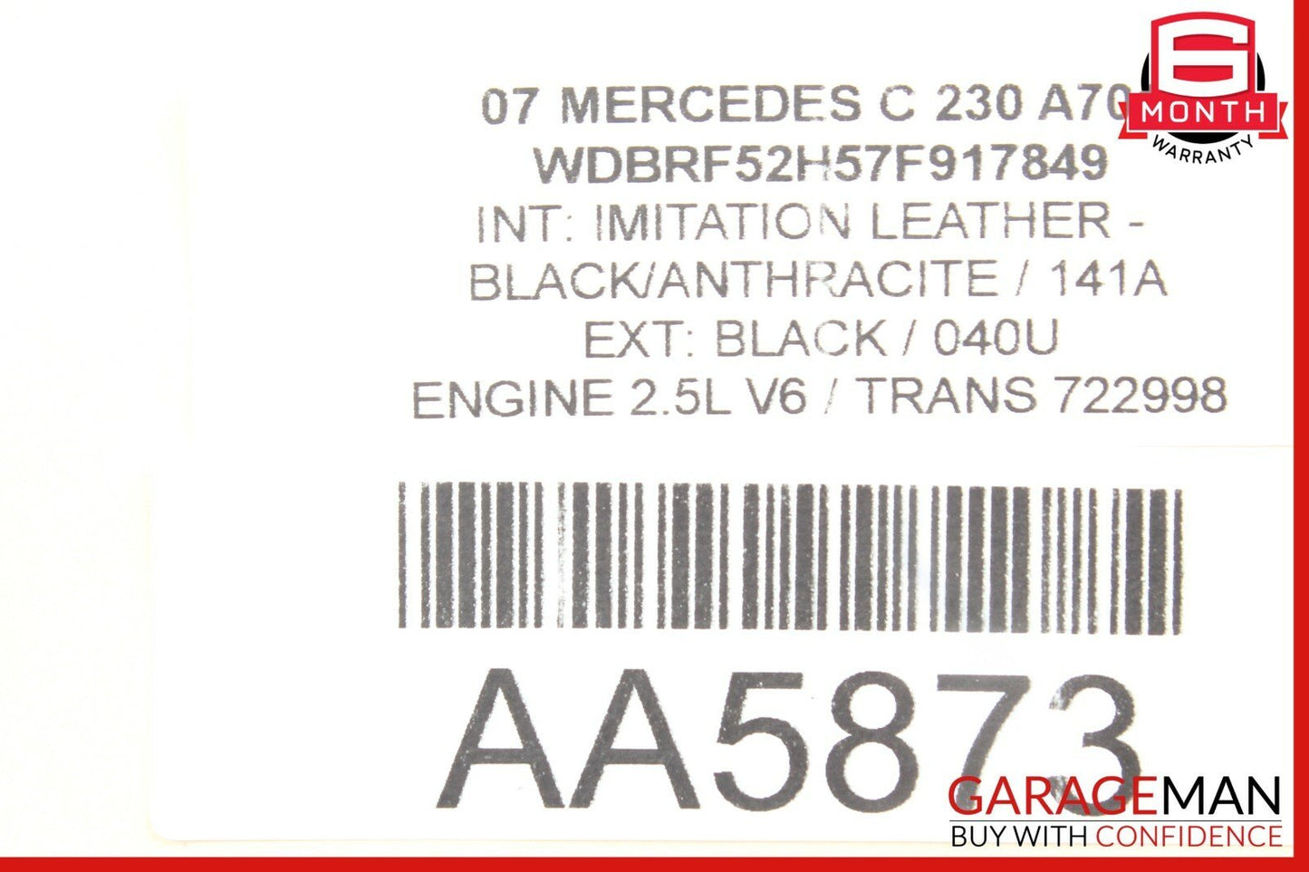 01-07 Mercedes W203 C230 C320 C55 AMG Rear Left Side Door Controller Module