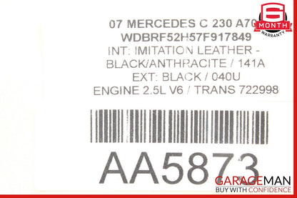01-07 Mercedes W203 C230 C320 C55 AMG Rear Left Side Door Controller Module