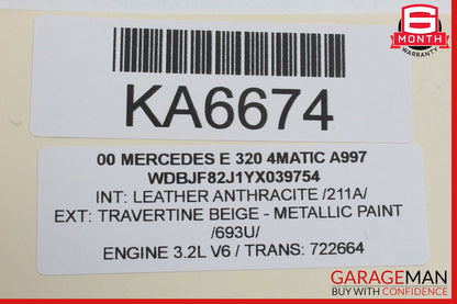 98-02 Mercedes W210 E320 E430 ABS ESP Computer Control Module 0255456332 OEM