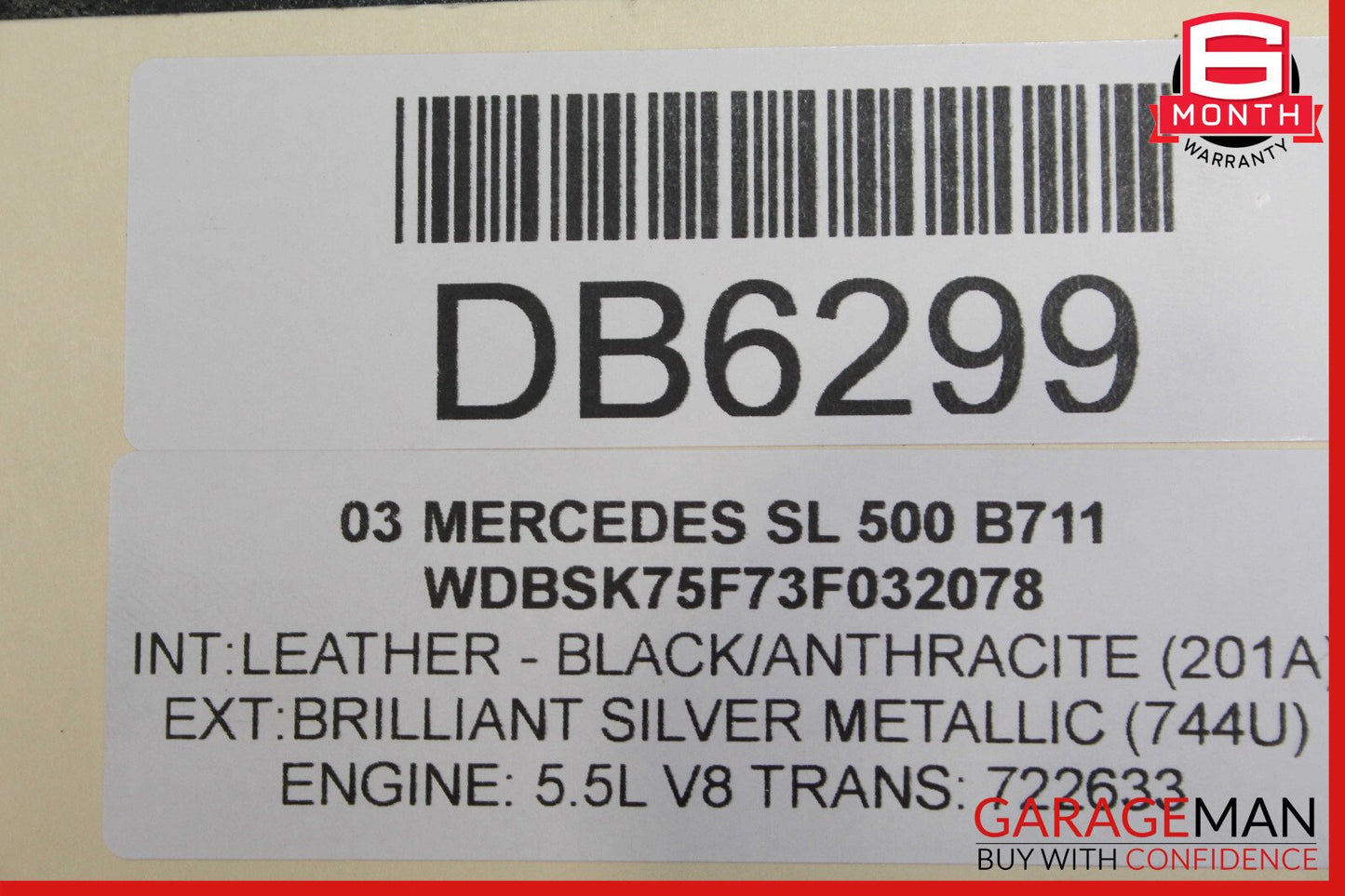 03-08 Mercedes R230 SL500 SL550 SL55 AMG Fender Front Left Driver Side OEM