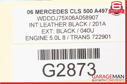 06-11 Mercedes W219 CLS500 Front Right Side Keyless Go Exterior Door Handle OEM